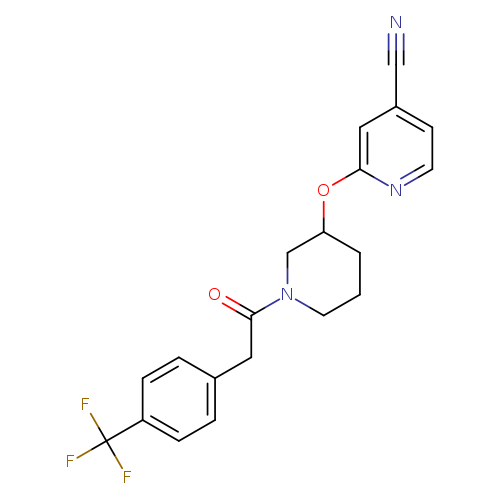 2-[(1-{2-[4-(trifluoromethyl)phenyl]acetyl}piperidin-3-yl)oxy]pyridine-4-carbonitrile