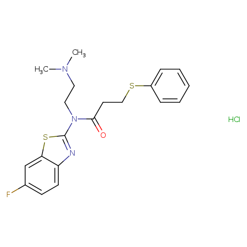 N-[2-(dimethylamino)ethyl]-N-(6-fluoro-1,3-benzothiazol-2-yl)-3-(phenylsulfanyl)propanamide hydrochloride
