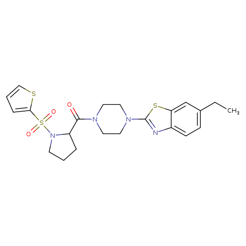6-ethyl-2-{4-[1-(thiophene-2-sulfonyl)pyrrolidine-2-carbonyl]piperazin-1-yl}-1,3-benzothiazole