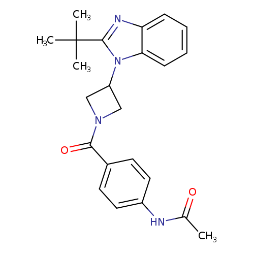 N-{4-[3-(2-tert-butyl-1H-1,3-benzodiazol-1-yl)azetidine-1-carbonyl]phenyl}acetamide