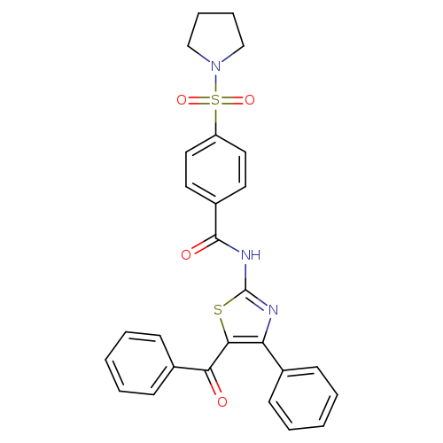 N-(5-benzoyl-4-phenyl-1,3-thiazol-2-yl)-4-(pyrrolidine-1-sulfonyl)benzamide