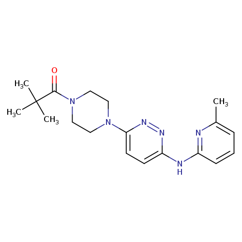 2,2-dimethyl-1-(4-{6-[(6-methylpyridin-2-yl)amino]pyridazin-3-yl}piperazin-1-yl)propan-1-one