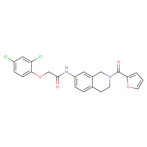 2-(2,4-dichlorophenoxy)-N-[2-(furan-2-carbonyl)-1,2,3,4-tetrahydroisoquinolin-7-yl]acetamide