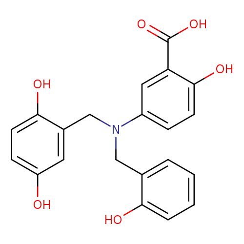 Benzoic acid, 5-[[(2,5-dihydroxyphenyl)methyl][(2-hydroxyphenyl)methyl]amino]-2-hydroxy-
