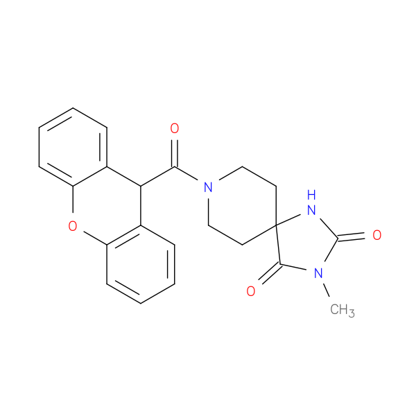 3-methyl-8-(9H-xanthene-9-carbonyl)-1,3,8-triazaspiro[4.5]decane-2,4-dione