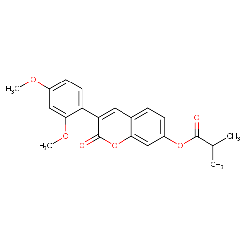 3-(2,4-dimethoxyphenyl)-2-oxo-2H-chromen-7-yl 2-methylpropanoate