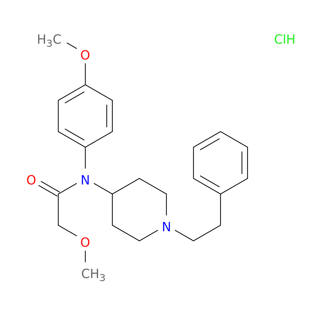 2-methoxy-N-(4-methoxyphenyl)-N-(1-phenethylpiperidin-4-yl)acetamide,monohydrochloride