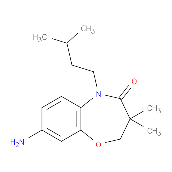 8-AMINO-3,3-DIMETHYL-5-(3-METHYLBUTYL)-2,3-DIHYDRO-1,5-BENZOXAZEPIN-4(5H)+