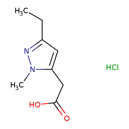 2-(3-ethyl-1-methyl-1H-pyrazol-5-yl)acetic acid hydrochloride