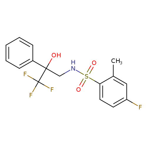 4-fluoro-2-methyl-N-(3,3,3-trifluoro-2-hydroxy-2-phenylpropyl)benzene-1-sulfonamide