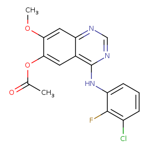 4-((3-chloro-2-fluorophenyl)amino)-7-methoxyquinazolin-6-yl acetate