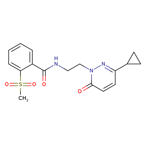 N-[2-(3-cyclopropyl-6-oxo-1,6-dihydropyridazin-1-yl)ethyl]-2-methanesulfonylbenzamide