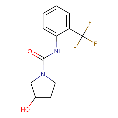 3-hydroxy-N-[2-(trifluoromethyl)phenyl]pyrrolidine-1-carboxamide