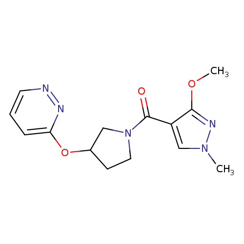 3-{[1-(3-methoxy-1-methyl-1H-pyrazole-4-carbonyl)pyrrolidin-3-yl]oxy}pyridazine