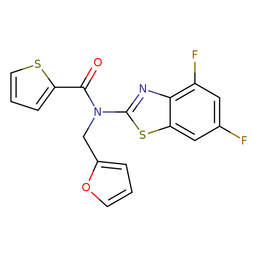 N-(4,6-difluoro-1,3-benzothiazol-2-yl)-N-[(furan-2-yl)methyl]thiophene-2-carboxamide