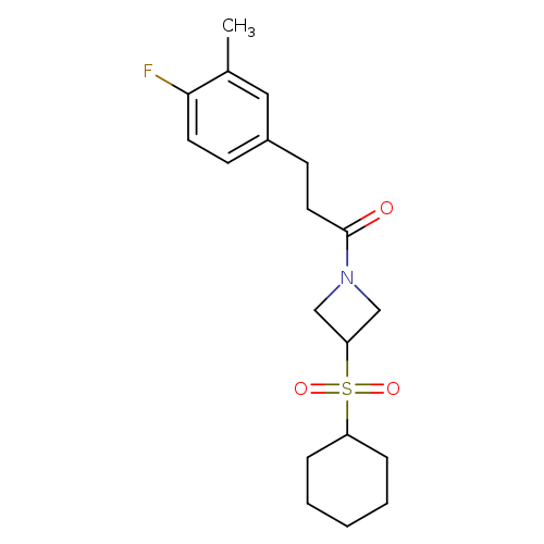 1-[3-(cyclohexanesulfonyl)azetidin-1-yl]-3-(4-fluoro-3-methylphenyl)propan-1-one