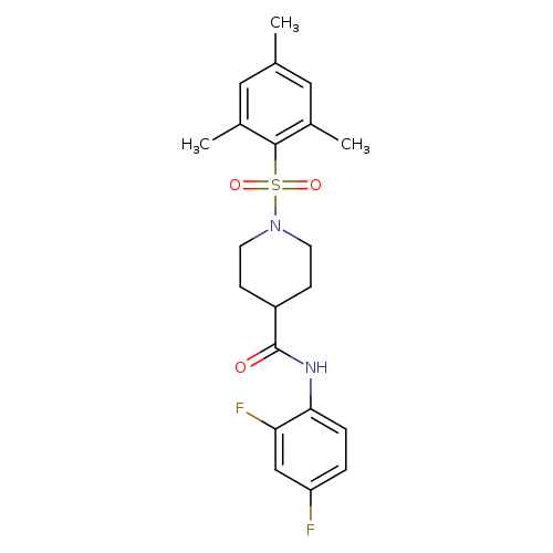 N-(2,4-difluorophenyl)-1-(mesitylsulfonyl)-4-piperidinecarboxamide