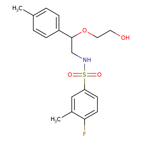 2-[2-(4-fluoro-3-methylbenzenesulfonamido)-1-(4-methylphenyl)ethoxy]ethan-1-ol