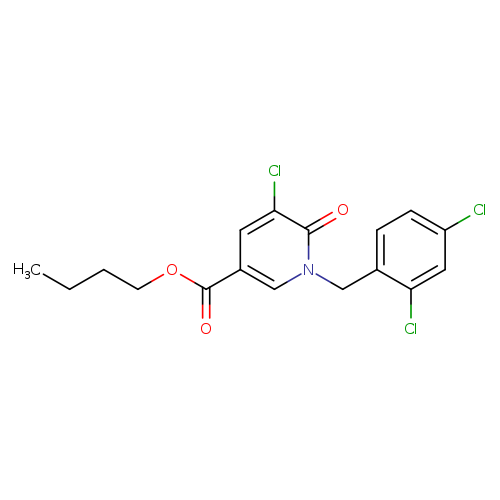 butyl 5-chloro-1-[(2,4-dichlorophenyl)methyl]-6-oxo-1,6-dihydropyridine-3-carboxylate