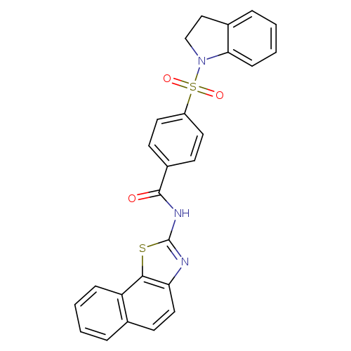 4-(2,3-dihydro-1H-indole-1-sulfonyl)-N-{naphtho[2,1-d][1,3]thiazol-2-yl}benzamide