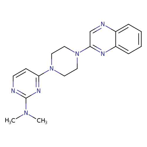 N,N-dimethyl-4-[4-(quinoxalin-2-yl)piperazin-1-yl]pyrimidin-2-amine