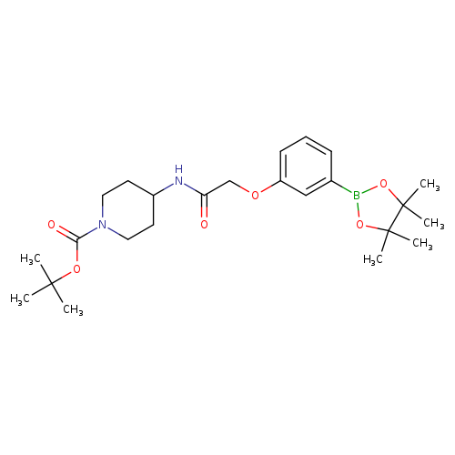 tert-butyl 4-(2-(3-(4,4,5,5-tetramethyl-1,3,2-dioxaborolan-2-yl)phenoxy)acetamido)piperidine-1-carboxylate