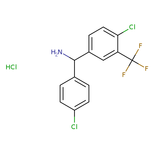 [4-chloro-3-(trifluoromethyl)phenyl](4-chlorophenyl)methanamine hydrochloride