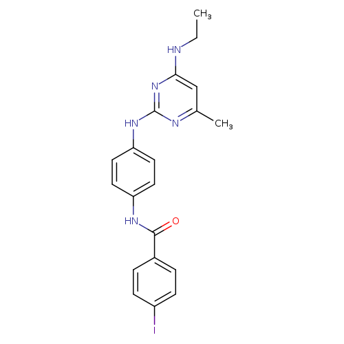 N-(4-{[4-(ethylamino)-6-methylpyrimidin-2-yl]amino}phenyl)-4-iodobenzamide