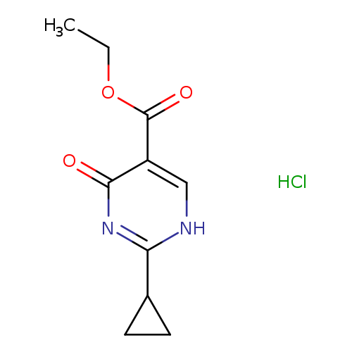 ethyl 2-cyclopropyl-4-oxo-1,4-dihydropyrimidine-5-carboxylate hydrochloride