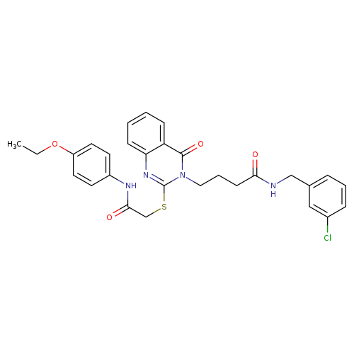 N-[(3-chlorophenyl)methyl]-4-[2-({[(4-ethoxyphenyl)carbamoyl]methyl}sulfanyl)-4-oxo-3,4-dihydroquinazolin-3-yl]butanamide