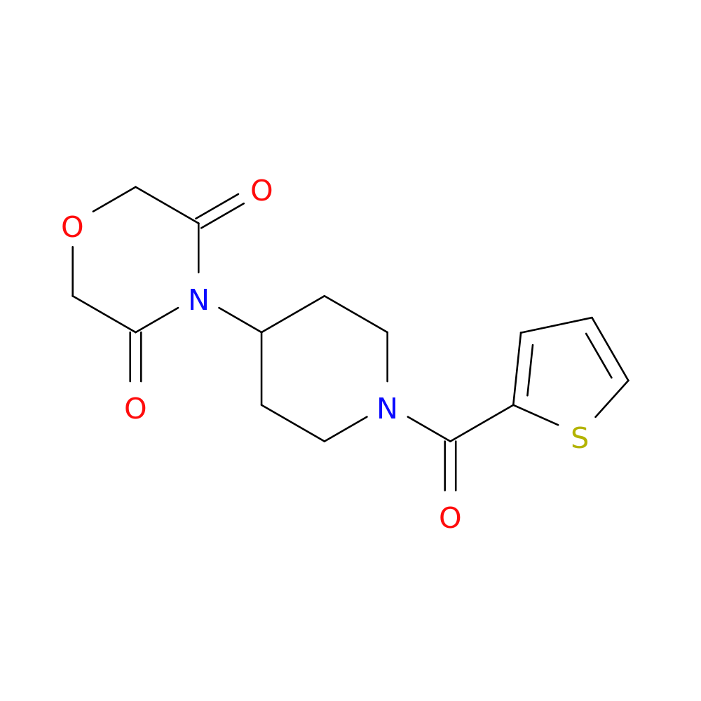 4-[1-(thiophene-2-carbonyl)piperidin-4-yl]morpholine-3,5-dione