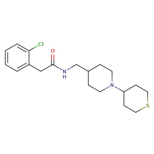 2-(2-chlorophenyl)-N-{[1-(thian-4-yl)piperidin-4-yl]methyl}acetamide