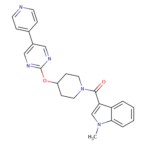 1-methyl-3-(4-{[5-(pyridin-4-yl)pyrimidin-2-yl]oxy}piperidine-1-carbonyl)-1H-indole