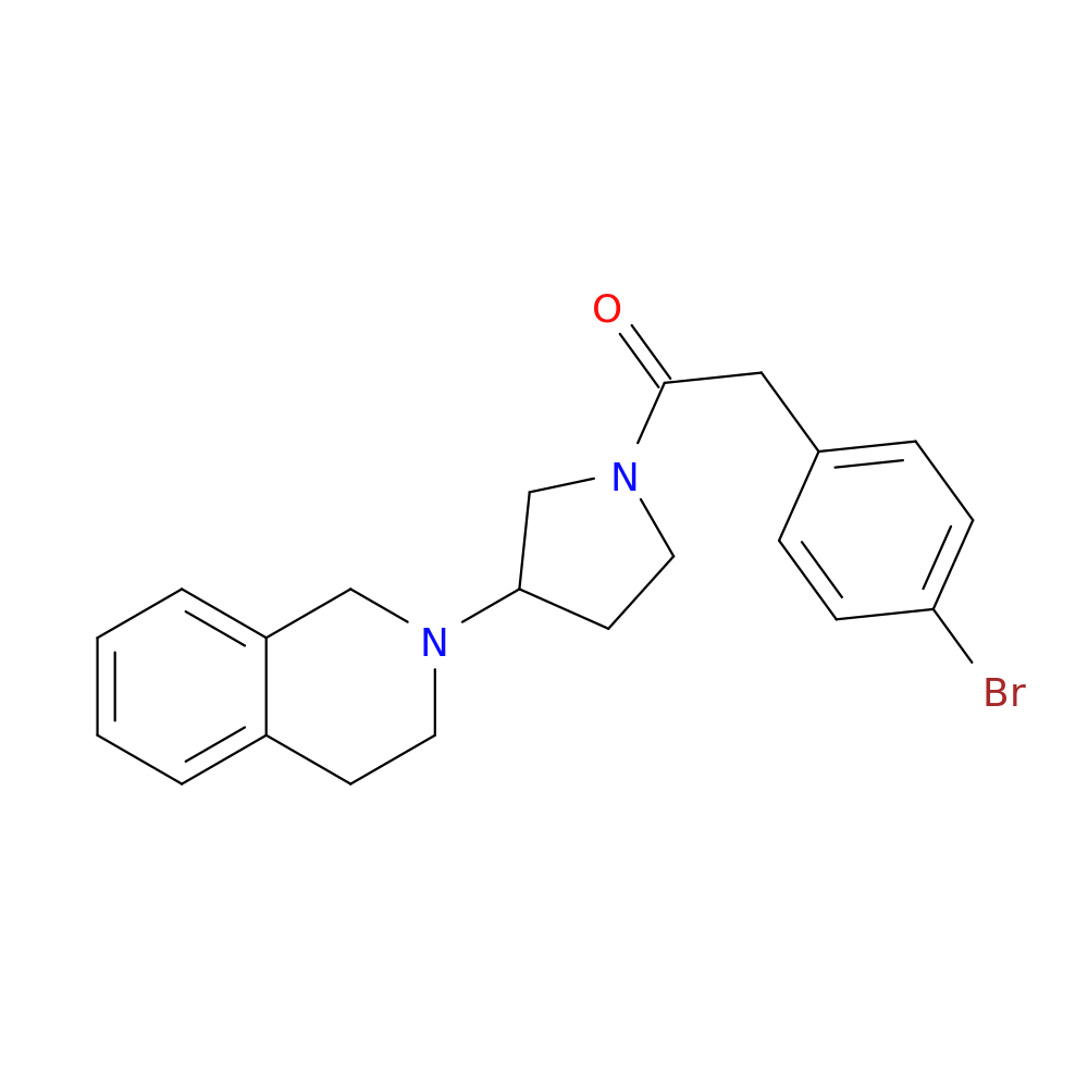2-(4-bromophenyl)-1-[3-(1,2,3,4-tetrahydroisoquinolin-2-yl)pyrrolidin-1-yl]ethan-1-one