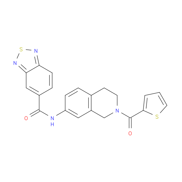 N-[2-(thiophene-2-carbonyl)-1,2,3,4-tetrahydroisoquinolin-7-yl]-2,1,3-benzothiadiazole-5-carboxamide
