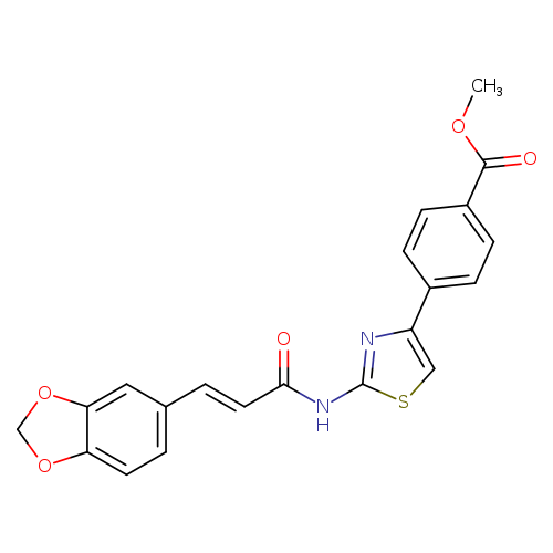 methyl 4-{2-[(2E)-3-(2H-1,3-benzodioxol-5-yl)prop-2-enamido]-1,3-thiazol-4-yl}benzoate