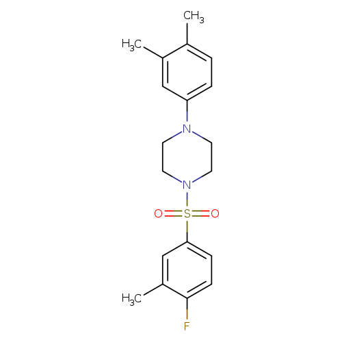 1-(3,4-dimethylphenyl)-4-(4-fluoro-3-methylbenzenesulfonyl)piperazine