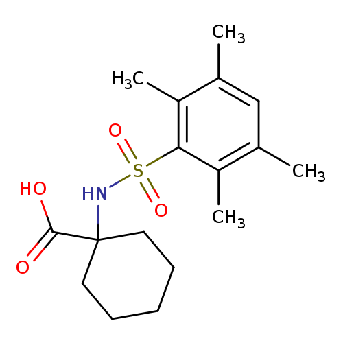 1-((2,3,5,6-Tetramethylphenyl)sulfonamido)cyclohexane-1-carboxylic acid