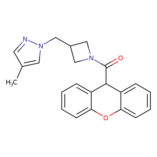 4-methyl-1-{[1-(9H-xanthene-9-carbonyl)azetidin-3-yl]methyl}-1H-pyrazole