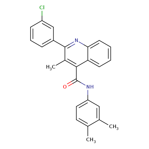 2-(3-chlorophenyl)-N-(3,4-dimethylphenyl)-3-methyl-4-quinolinecarboxamide