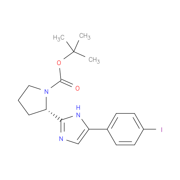 (S)-tert-Butyl 2-(5-(4-iodophenyl)-1H-imidazol-2-yl)pyrrolidine-1-carboxylate