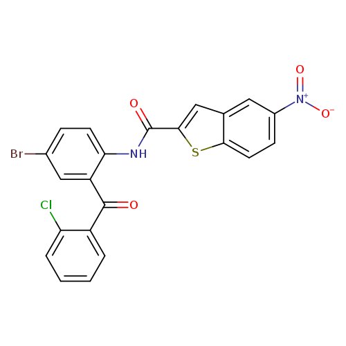 N-[4-bromo-2-(2-chlorobenzoyl)phenyl]-5-nitro-1-benzothiophene-2-carboxamide