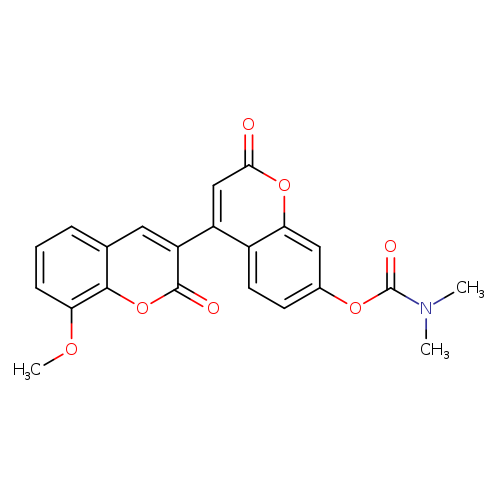8-methoxy-2,2'-dioxo-2H,2'H-[3,4'-bichromene]-7'-yl N,N-dimethylcarbamate