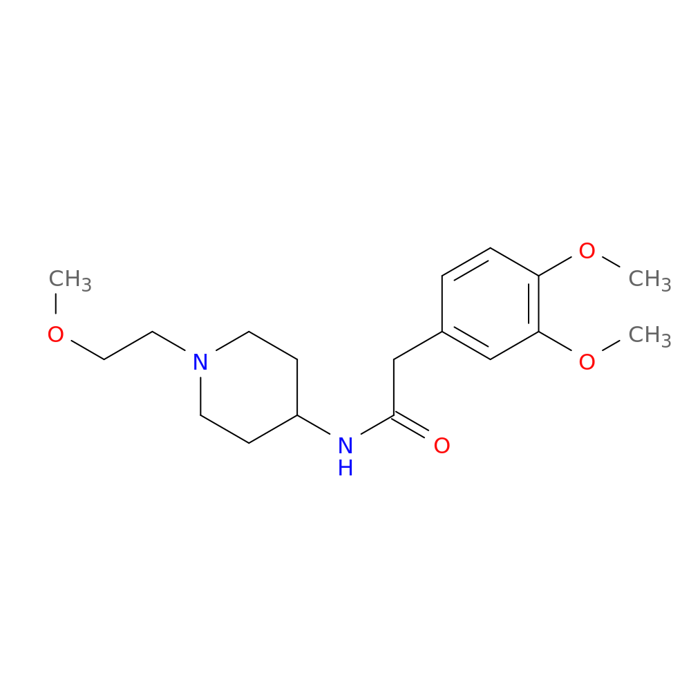 2-(3,4-dimethoxyphenyl)-N-[1-(2-methoxyethyl)piperidin-4-yl]acetamide