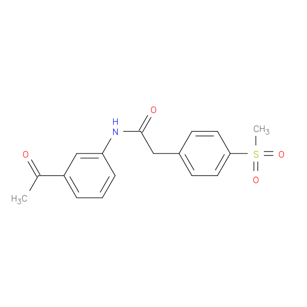N-(3-acetylphenyl)-2-(4-methanesulfonylphenyl)acetamide