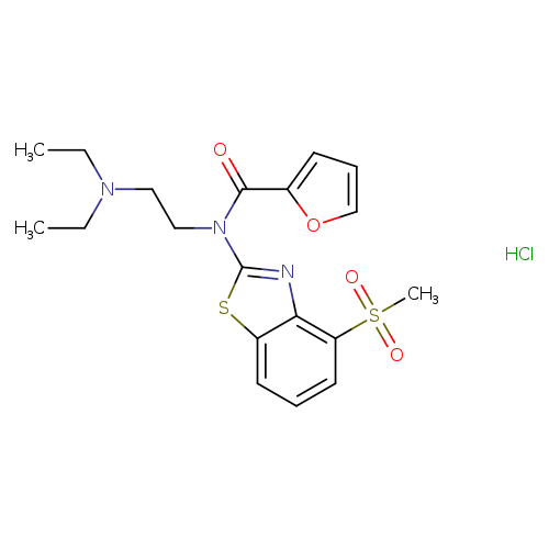 N-[2-(diethylamino)ethyl]-N-(4-methanesulfonyl-1,3-benzothiazol-2-yl)furan-2-carboxamide hydrochloride