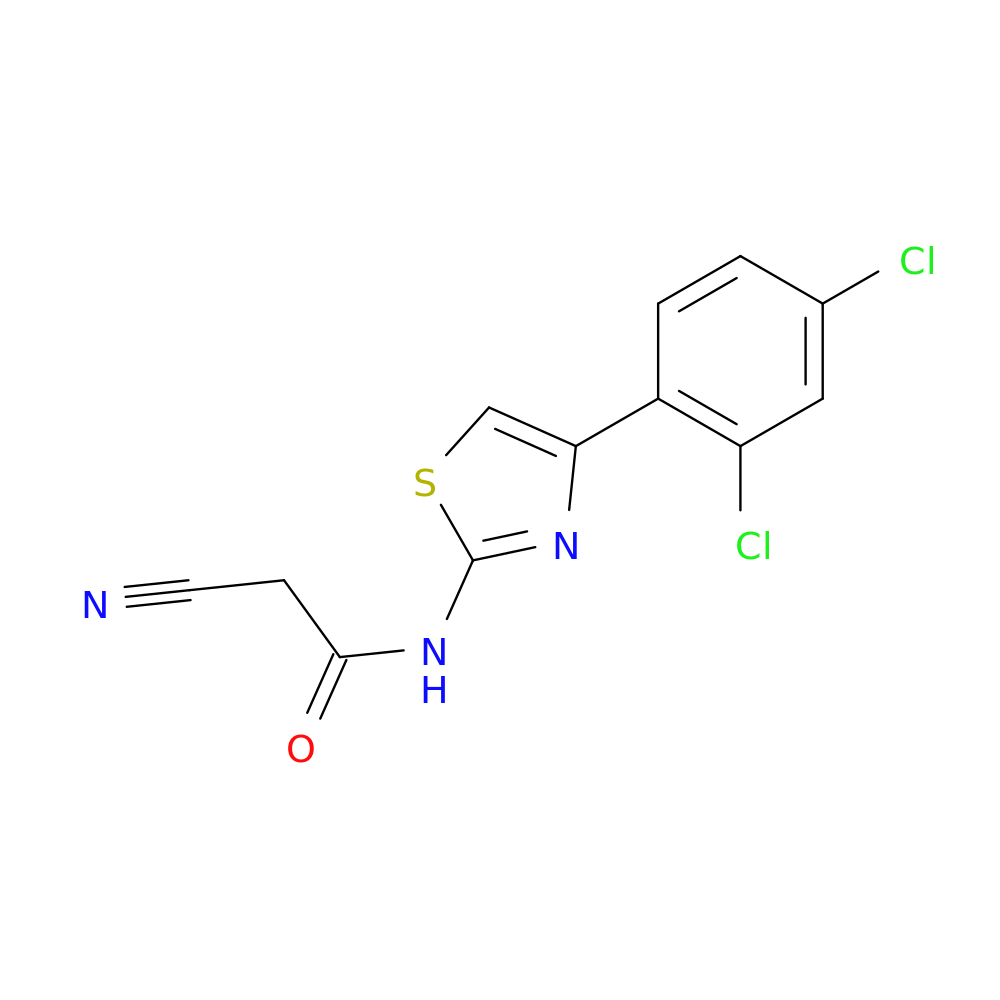 2-cyano-N-[4-(2,4-dichlorophenyl)-1,3-thiazol-2-yl]acetamide