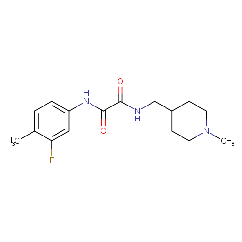 N'-(3-fluoro-4-methylphenyl)-N-[(1-methylpiperidin-4-yl)methyl]ethanediamide