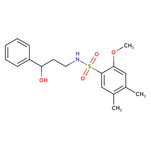 N-(3-hydroxy-3-phenylpropyl)-2-methoxy-4,5-dimethylbenzene-1-sulfonamide