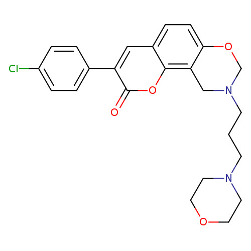 3-(4-chlorophenyl)-9-[3-(morpholin-4-yl)propyl]-2H,8H,9H,10H-chromeno[8,7-e][1,3]oxazin-2-one